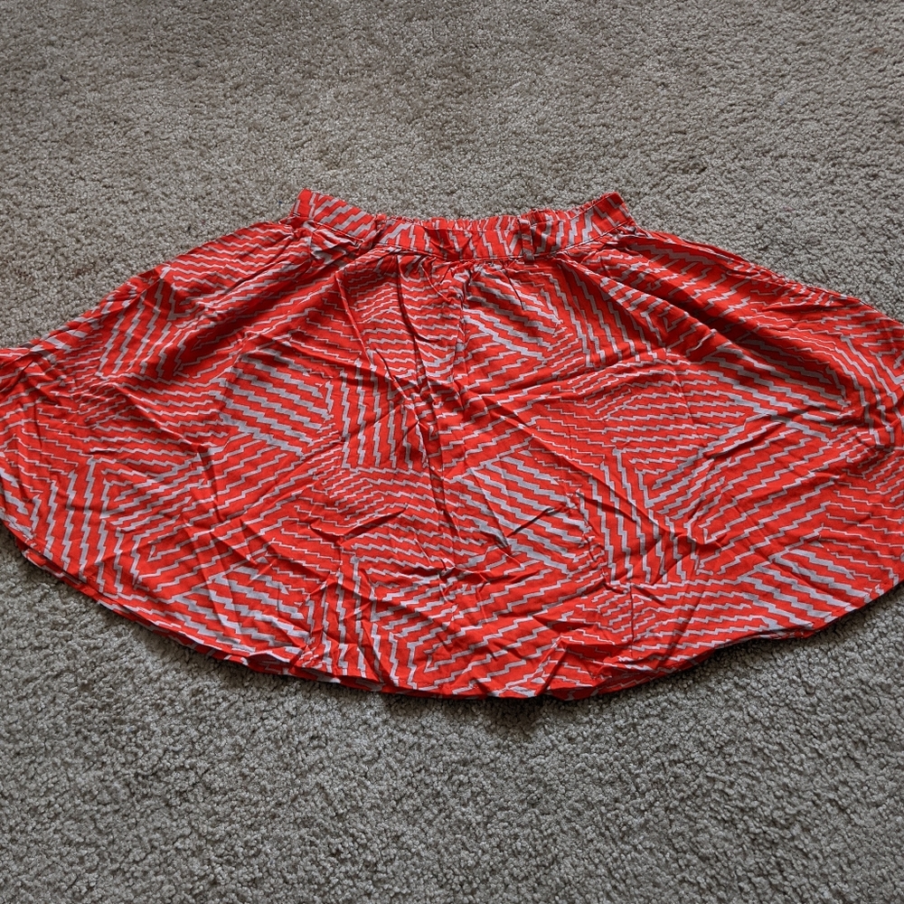 Red Orange and Grey Zig Zag Skirt - Target Brand